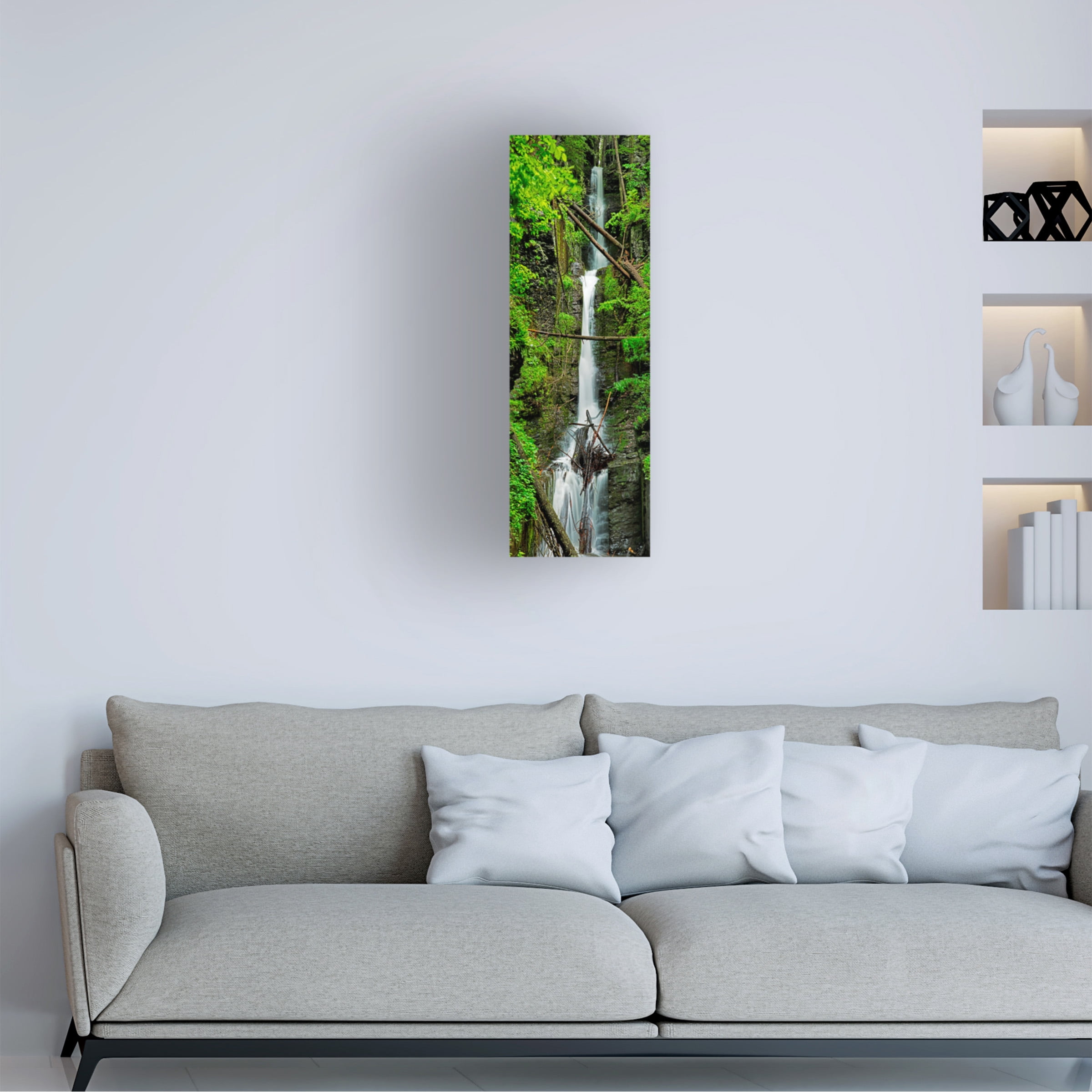 James McLoughlin 'Vertical Falls II' Canvas Art