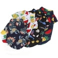 thumbnail image 2 of COUTUDI Hawaiian Dog Shirts Aloha Dog Shirt Pet Summer Cool Summer Flower Pineapple Shirt for Small to Medium Puppy Dog Cat, 2 of 3