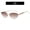 C3-Double Tea, variant on Rivet triangle cat-eye sunglasses, frameless with cut edges, European and American fashion, high-end feel, anti-sun, sun protection, stylish and versatile