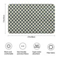 thumbnail image 3 of Navy and Beige Checkerboard Pattern Bathroom Rugs Mat,Non Slip Microfiber Bathroom Rug,Rubber Backing,Soft Bathroom Mats for Bathroom Floor,Tub and Shower,17x27in(43x68cm), 3 of 5