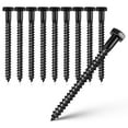thumbnail image 1 of Miangastore Self Tapping Screws Black 10Pcs 90mm Length M8 Thread Carbon Steel, 1 of 8
