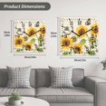 thumbnail image 5 of Retro Sunflowers Wooden Wall Clock Silent Non Ticking, Rustic Floral Butterflies Spring Summer Square Wall Clocks Battery Operated, Decor Clock for Home Office, Living Room, Kitchen, 12 Inch, 5 of 9