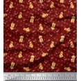 thumbnail image 1 of Soimoi Velvet Fabric Paw,Bone & Puppy Dog Printed Craft Fabric by the Yard 58 Inch Wide, 1 of 1