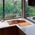 thumbnail image 7 of Strictly Sinks 30 In Undermount Corner Kitchen Sink Copper, 16 Gauge Stainless Steel Butterfly Workstation Sink, 7 of 7