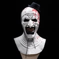 thumbnail image 3 of Máscaras de látex de Horror sangriento para adultos, máscara de Arte de payaso Terrifier, sombrero de casco, accesorios de disfraces de fiesta de Halloween, 3 of 4