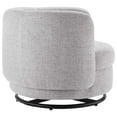 thumbnail image 3 of Modway Relish Upholstered Fabric Swivel Chair in Black Light Gray, 3 of 7