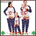 thumbnail image 2 of 2024 pijamas navideños a juego para la familia, trajes para bebés y niños adultos, Tops + Pantalones, 2 uds., ropa de dormir de Navidad, pijamas, ropa para perros, 2 of 4
