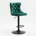 thumbnail image 6 of Nmkwnr 2 Pack Swivel Barstools with Metal Frame, Adjusatble Seat Height from 25-33 Inch, Velvet Bar Stools for Home, Kitchen Island, Green, 6 of 9