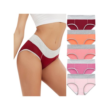 

Unique Bargains Women s Plus Size 5 Packs High Rise Brief Stretchy Underwear