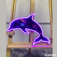 thumbnail image 4 of Craftnamesign Dolphin Galaxy Neon Acrylic Print Sign, Dolphin Gifts, Dolphin Sign, Dolphin Decor, 4 of 4
