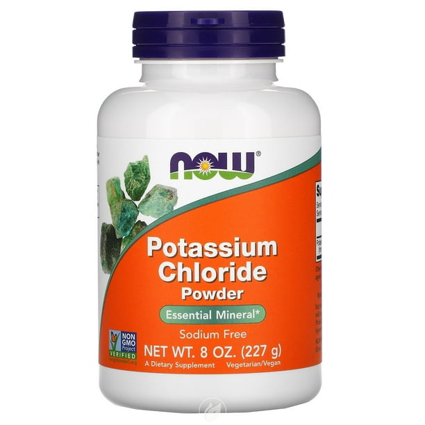 (3 Pack) NOW Supplements Potassium Chloride Pwd 8 Oz