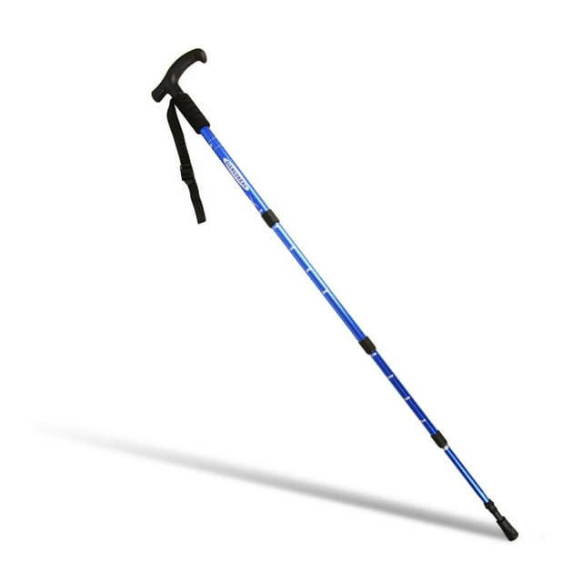 Langgg Bâtons de Randonnée Ultralégers Réglables Télescopiques pour Randonnée et Marche en Aluminium Bleu