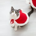 thumbnail image 3 of ﻿WBQ Cat Dog Christmas Outfit Pet Costume Cape, Santa Clothes Cloak with Xmas Hat, Soft and Cute Elk  Style Apparel for Puppy, 3 of 9