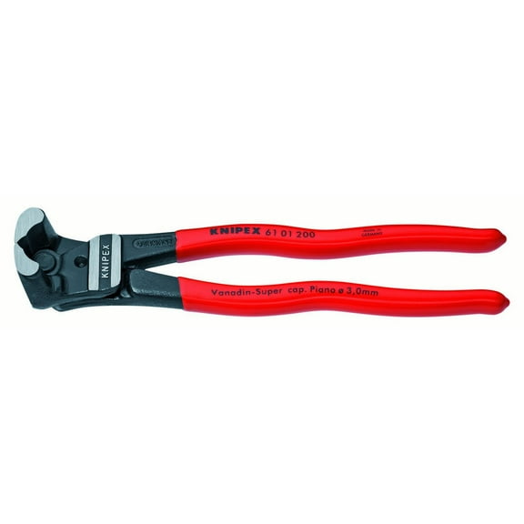 KNIPEX Tools 61 01 200, 8-Inch High Leverage End Cutting Nippers Bolt Cutters