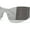 Silver - Silver Mirror, variant on 80s Robotic Rectangular Rimless Shield Sport Plastic Sunglasses Black - Blue Mirror
