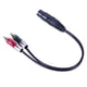thumbnail image 4 of Accesorios para computadoras 3 pines XLR a 2 RCA Cable Adaptador de audio Cable Conector de metal Hugtrwg Para estrenar, 4 of 6