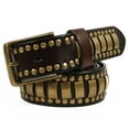 thumbnail image 3 of Punk Rock Belts Geometry Pattern for Men for Women Rivet Studded Belts First Layer of Cowskin Hip Pop Decorative Belts cinto, 3 of 6