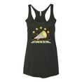 thumbnail image 2 of Wild Bobby All Star Cheerleading Megaphone Girl Sports Women Tri-Blend Racerback Tank Top, Vintage Black, Large, 2 of 5
