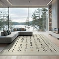 thumbnail image 2 of ODIKA Alfombras Boho Minimalist Symbols Dotted Frame Para Habitacion Non-Slip Chair-Friendly for Dining Room, Large Office, Lounge, 2 of 7