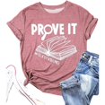 thumbnail image 1 of T-Shirts pour Femmes Manches Courtes Col Rond Imprimé T-shirt Blouse Décontractée Confortable pour Tenues de Mode Quotidiennes, 1 of 3