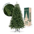 thumbnail image 1 of Árbol De Navidad Ramas Mixtas De PVC y PE Esquimal Verde Olivo, 1.80 m 750 Ramas, 1 of 6