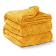 thumbnail image 7 of Exclusivo Mezcla Plush Fuzzy Large Fleece Throw Blanket (50" x 70", Mustard Yellow)- Soft, Warm and Lightweight, 7 of 7