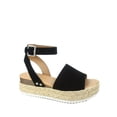 thumbnail image 1 of Sensational-01 Women's Espadrilles Trim Flatform Wedge Buckle Ankle Strap Open Toe Sandals, 1 of 2