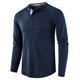 thumbnail image 1 of pstuiky Camisas casuales de manga larga para hombre, Camisa informal de manga larga con cuello alto y botones de invierno para hombre top de hombre xxl, 1 of 4