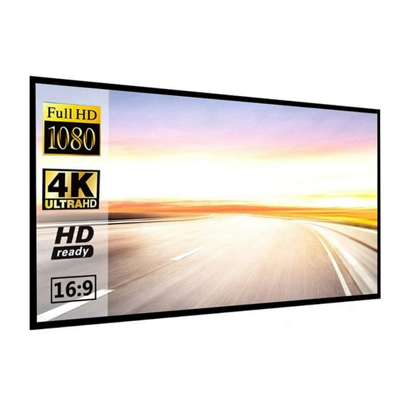 Projector Screen 100 Inch 120 Inch 150 Portable Foldable For Home Theater Outdoor Indoor Double Side Projector Screen ,Wrinkle-Free