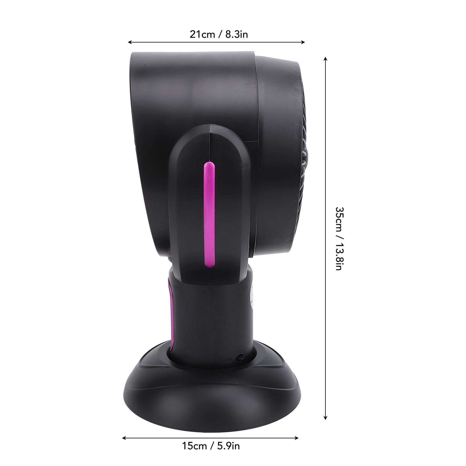 NFTIGB Portable Range Hood Rechargeable Desktop Exhaust Fan with 2 Speed 3000mAh Battery Detachable Filter for Indoor BBQ Hot Pot Purple (5.9 inches / 15 cm)