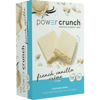 Power Crunch ORIGINAL Protein Energy Bar French Vanilla Cream, 7 oz, 5 count