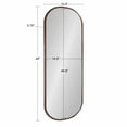 thumbnail image 5 of Kate and Laurel Caskill Modern Framed Capsule Mirror, 16 x 48, Bronze, Decorative Oval Accent Mirror for Wall, 5 of 8
