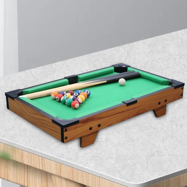 Mini mesa de billar bonita, con palos, bolas de colores, juego de tacos, juguete de billar en miniatura educativo, billar para escritorio, dormitorio shamjiam juegos