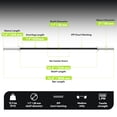 thumbnail image 4 of HANDBODE Olympic Barbell Bar 6 ft Weightlifting Bar for Powerlifting, Bench Press, Deadlift, Squat - 700 lb Capacity, Home & Gym Strength Training, Silver & Black, 4 of 10
