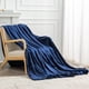 thumbnail image 2 of Acogedora manta de franela suave y cálida para salón, salón, sofá, cama, 150 x 200 cm, azul marino ER, 2 of 5