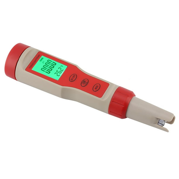 Medidor digital portátil tds ph ec temptpla probadora de del agua 4 en 1, Pantalla Grande y Clara, Fácil de Leer El Valor Mostrado, Altamete Eficiente y Preciso Debido