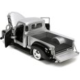 thumbnail image 5 of 1953 Chevrolet 3100 Pickup Truck Silver Metallic with Black Flames w/Extra Wheels "Just Trucks" 1/24 Diecast Model Car by Jada, 5 of 9