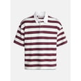thumbnail image 5 of No Boundaries Striped Rugby Shirt with Short Sleeves, Men's XS-4XLT, 5 of 5