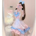 thumbnail image 5 of Disfraz de mucama súper lindo de color rosa y azul, vestido de Lolita para mujer, lindo y diario, 5 of 5