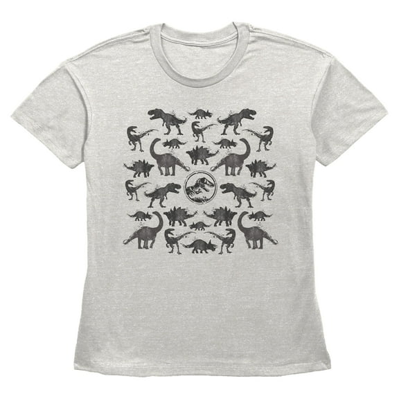 Womens Jurassic World Ink Dino Pattern T Shirt