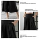 thumbnail image 5 of Pantalones casuales con cintura plisada y bolsillos para mujer, pantalones negros de pierna ancha XL, 5 of 6