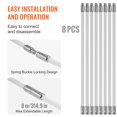thumbnail image 4 of 26 Feet Chimney Sweep Kit, w/ 8Reinforced Nylon Flexible Rods, Ergonomic Chimney Cleaning Brush, 360-Degree Brush Chimney Cleaner, Rich Accessories for Fireplace Flue Home Use Fits most Pipes, 4 of 6