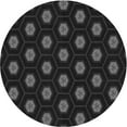 thumbnail image 1 of Ahgly Company Machine Washable Indoor Round Transitional Midnight Gray Area Rugs, 5' Round, 1 of 7