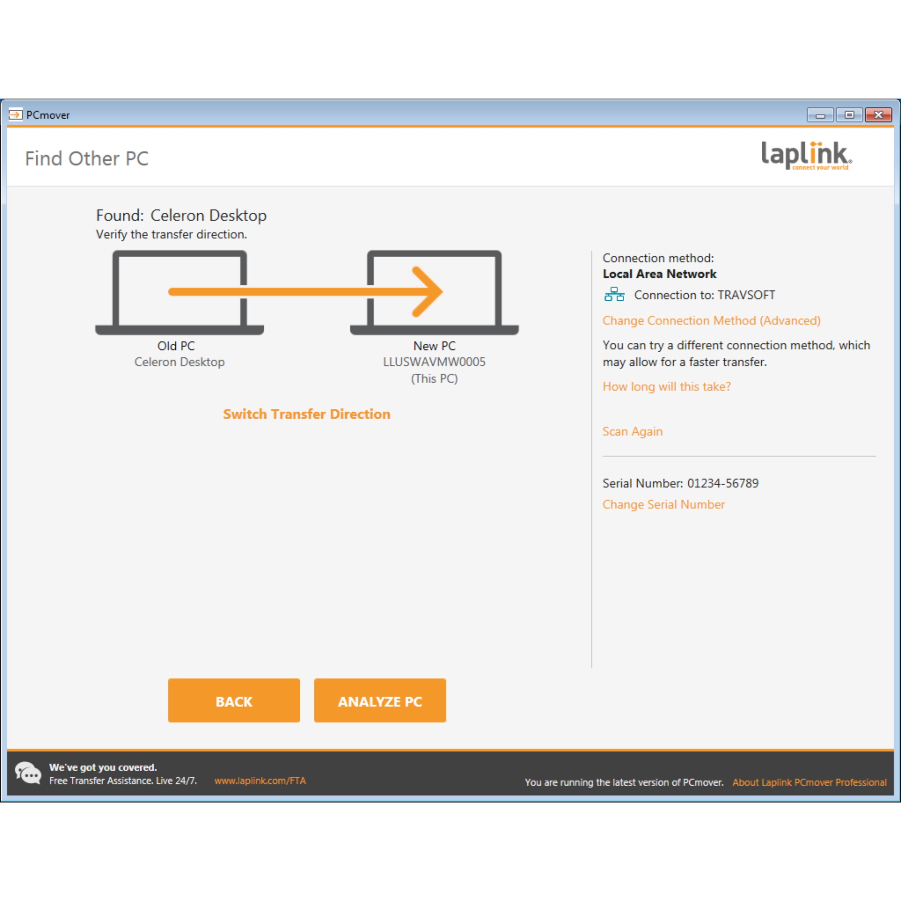 Laplink PCmover Professional 11 - 2 Use [Digital Download]