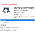 thumbnail image 2 of Right Steering Arm To Steering Arm Tie Rod End Adjusting Sleeve - Compatible with 1977 - 1978 GMC K35, 2 of 2