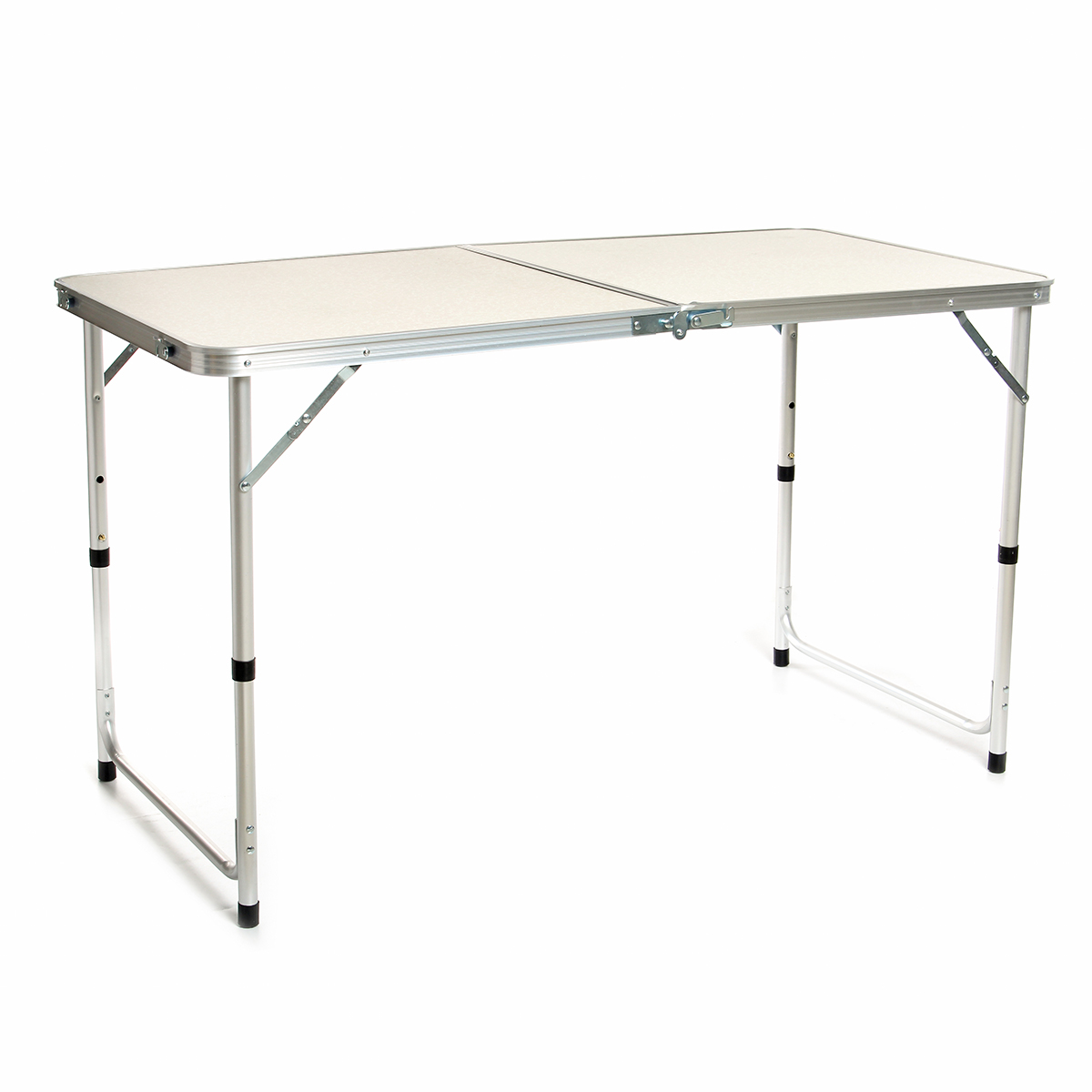Folding Table 4ft Aluminum Camping Table Chair Set, Portable Picnic