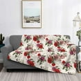 thumbnail image 2 of Fotbe Rose Flowers Manta de Franela con Estampado, Manta Ultrasuave para Cama, Sofá, Auto, Hipoalergénica y Antibolitas-60"x50", 2 of 6