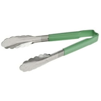 Vollrath Jacob's Pride Tong with Green Kool-Touch Handle Stainless Steel One-Piece Utility - 9 1/2"L  (4780970)