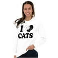 thumbnail image 3 of I Love Cats Cute 2 Kitties Yin Yang Women's Long Sleeve T Shirt Brisco Brands X, 3 of 6