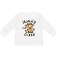 thumbnail image 3 of Inktastic Cute Moody Cow with Bow and Flower Boys or Girls Long Sleeve Toddler T-Shirt, 3 of 5